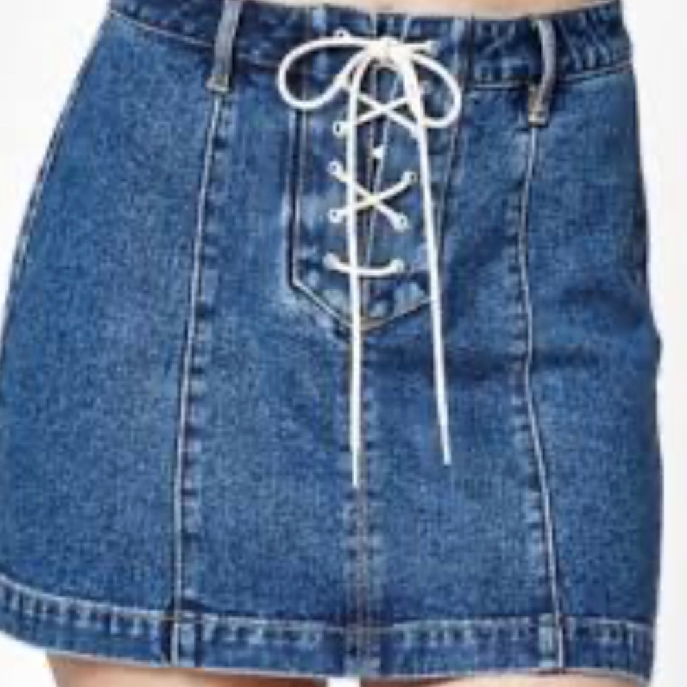 Kendall & Kylie Cotton Denim Mini Skirt Size 25